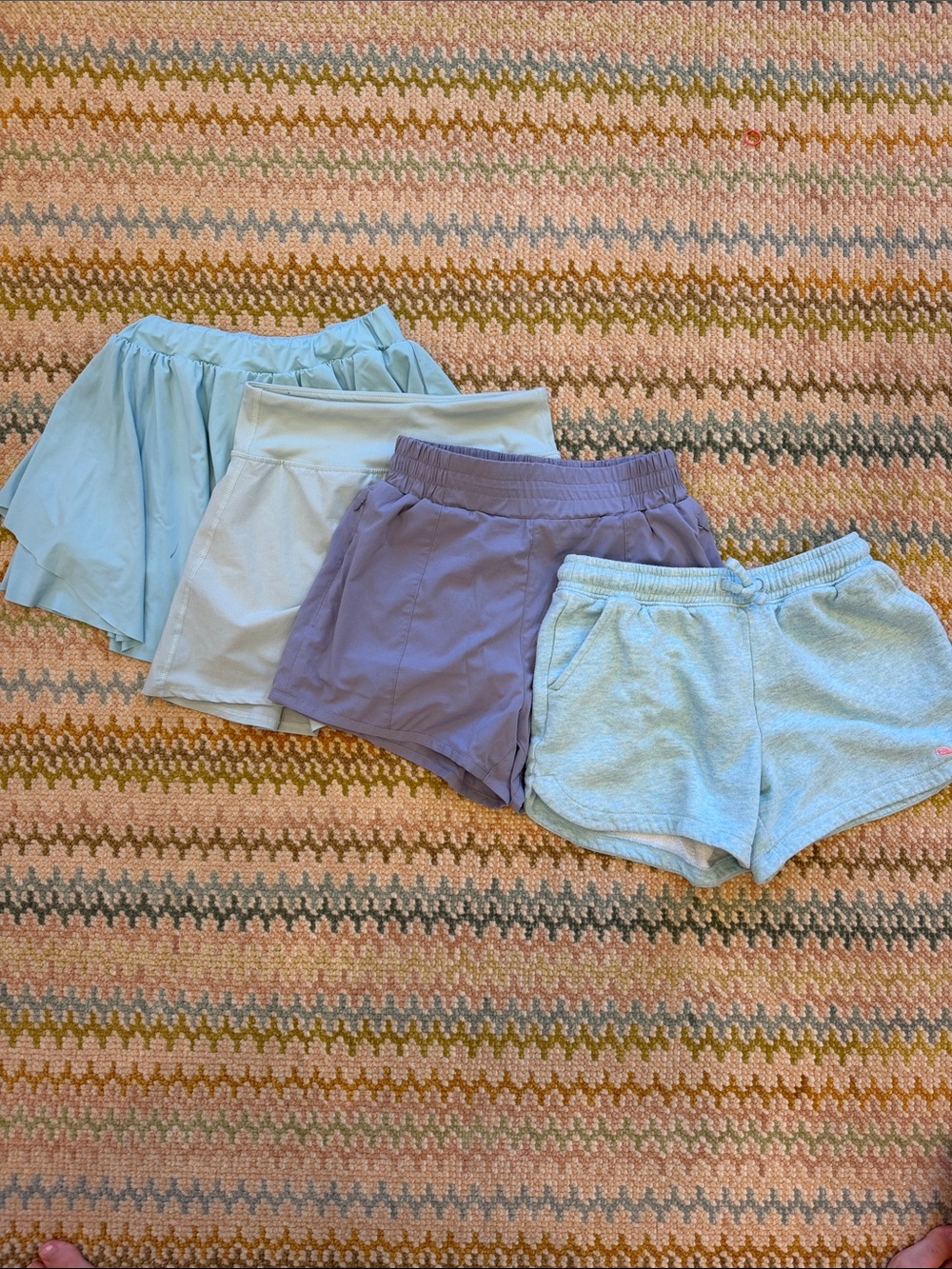 Casual girls Mixed Pastel Shorts Pack - Light Blue, Lavender, Mint